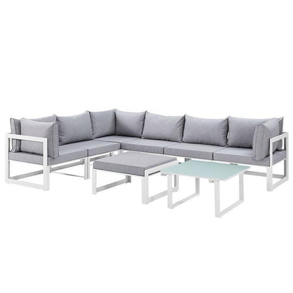 Alfresco 8 Piece Outdoor Patio Sectionals Sofa Set - living-essentials