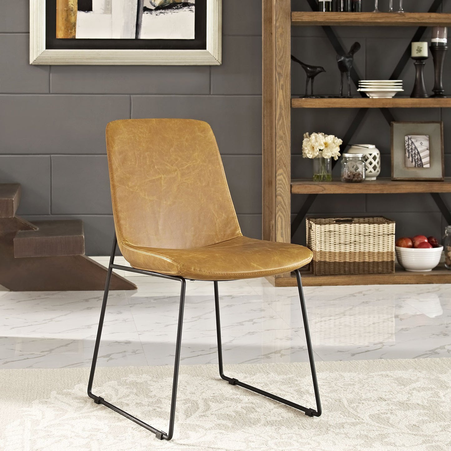 Allure Vinyl Dining Chair - living-essentials