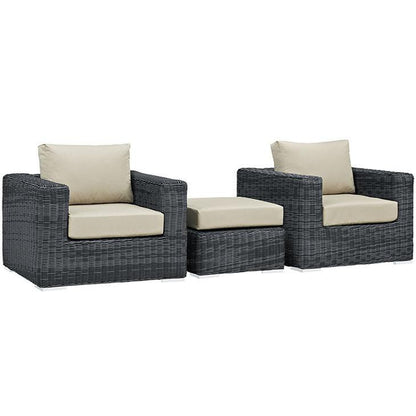 Santa Maria 3 Piece Outdoor Patio Sectional Set - living-essentials