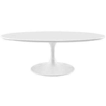 Tulip Style 48" Oval Shaped White Coffee Table - living-essentials