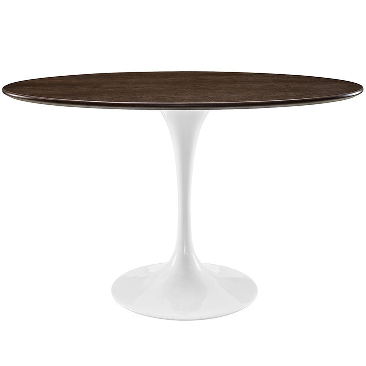 Tulip Style 48" Oval Shaped Walnut Dining Table - living-essentials