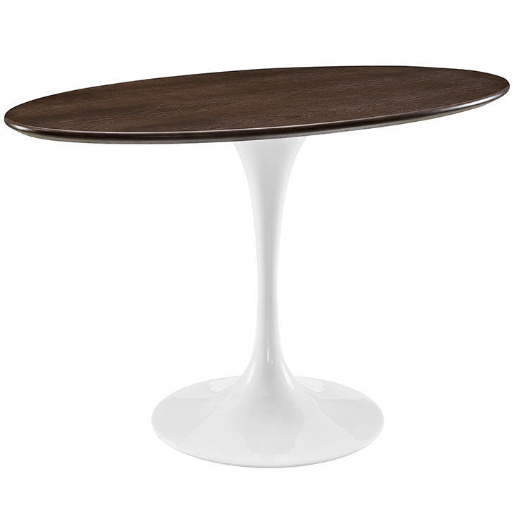 Tulip Style 48" Oval Shaped Walnut Dining Table - living-essentials