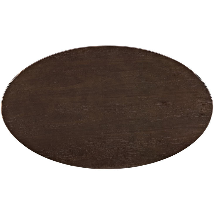 Tulip Style 48" Oval Shaped Walnut Dining Table - living-essentials