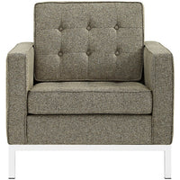 Florence Knoll Style Fabric Armchair - living-essentials