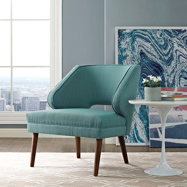 Harbor Mid Century Fabric Armchair - living-essentials