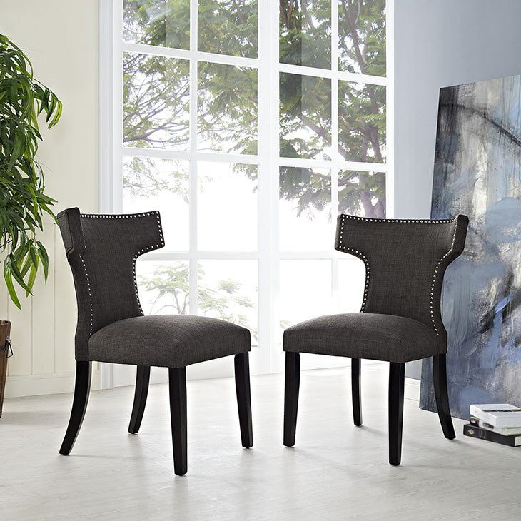 Swerve Fabric Dining Chair - living-essentials