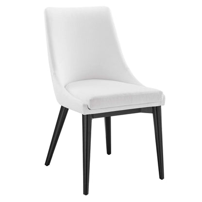 Viscount Fabric White Dining Chair