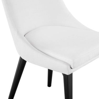 Viscount Fabric White Dining Chair