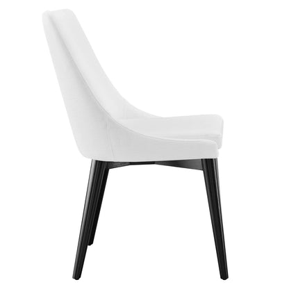 Viscount Fabric White Dining Chair