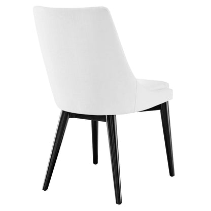 Viscount Fabric White Dining Chair
