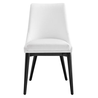 Viscount Fabric White Dining Chair