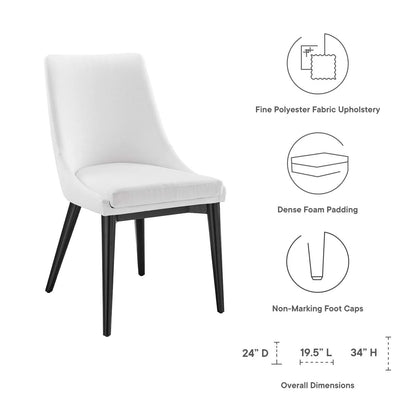 Viscount Fabric White Dining Chair