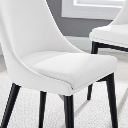 Viscount Fabric White Dining Chair