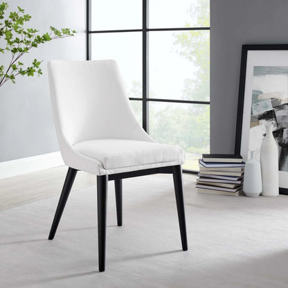 Viscount Fabric White Dining Chair