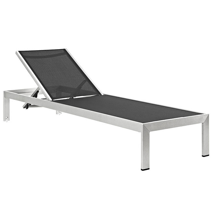 Wharf Outdoor Patio Aluminum Mesh Chaise Lounge - living-essentials