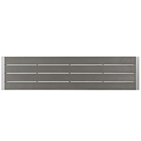 Wharf Silver Gray Outdoor Patio Aluminum Bench - living-essentials