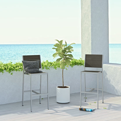 Wharf Outdoor Armless Bar Stool - living-essentials