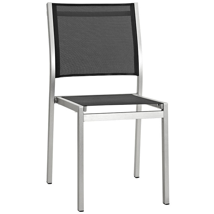 Wharf Outdoor Aluminum Mesh Dining Side Chair - living-essentials