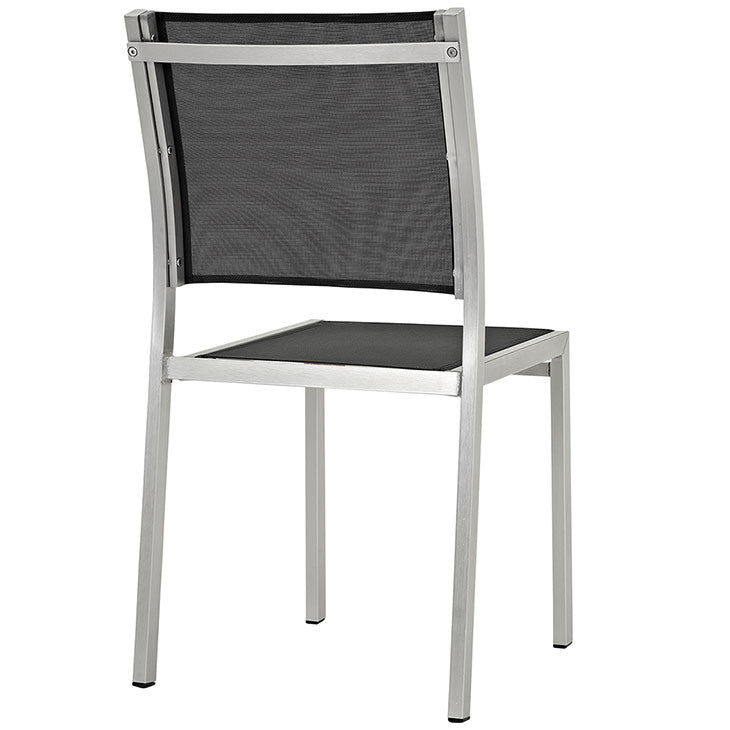 Wharf Outdoor Aluminum Mesh Dining Side Chair - living-essentials