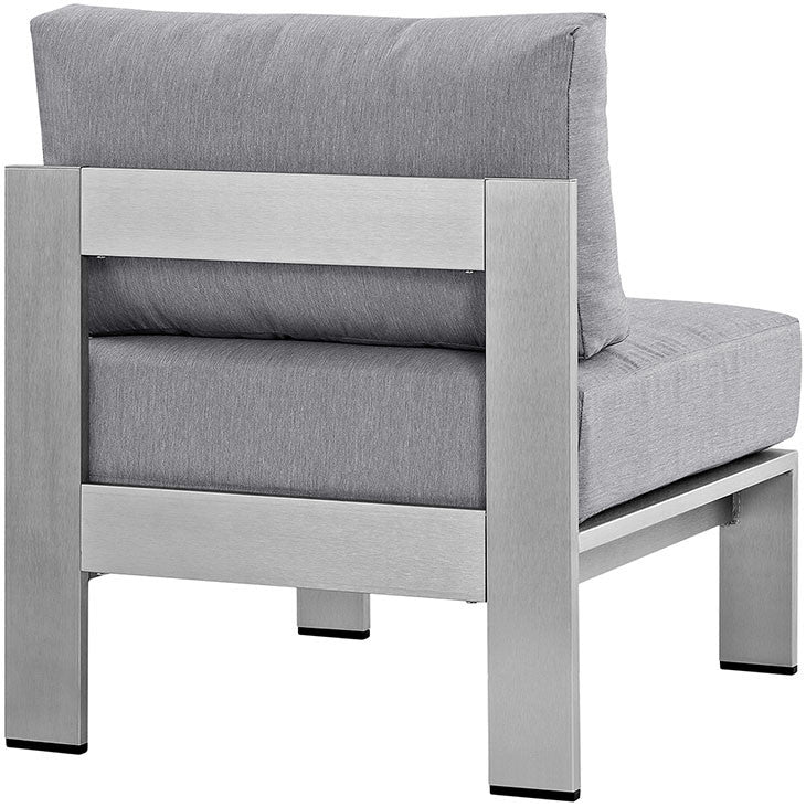 Wharf Armless Outdoor Patio Aluminum Chair - living-essentials