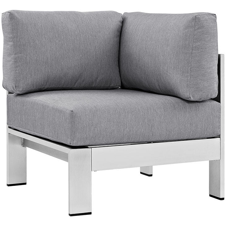 Wharf Outdoor Aluminum Corner Armchair - living-essentials