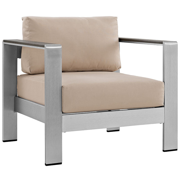 Wharf Outdoor Patio Aluminum Armchair - living-essentials