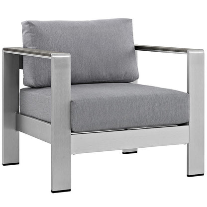 Wharf Outdoor Patio Aluminum Armchair - living-essentials
