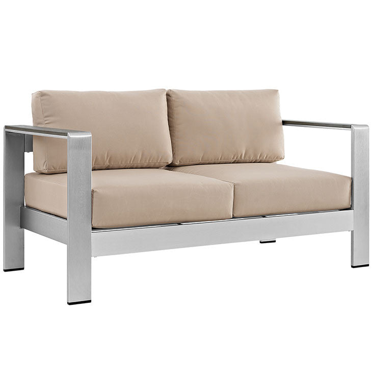 Wharf Outdoor Aluminum Loveseat - living-essentials