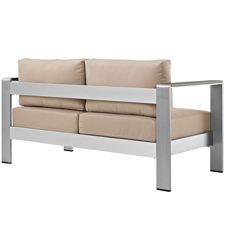 Wharf Outdoor Aluminum Loveseat - living-essentials