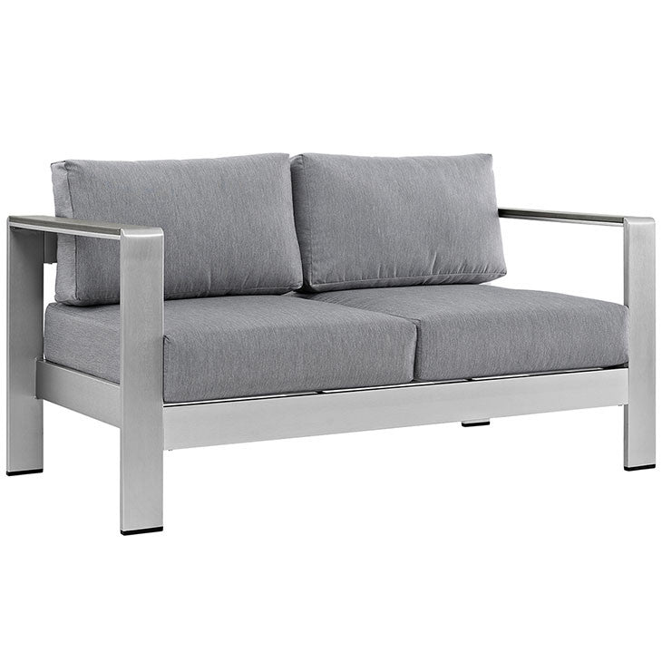 Wharf Outdoor Aluminum Loveseat - living-essentials