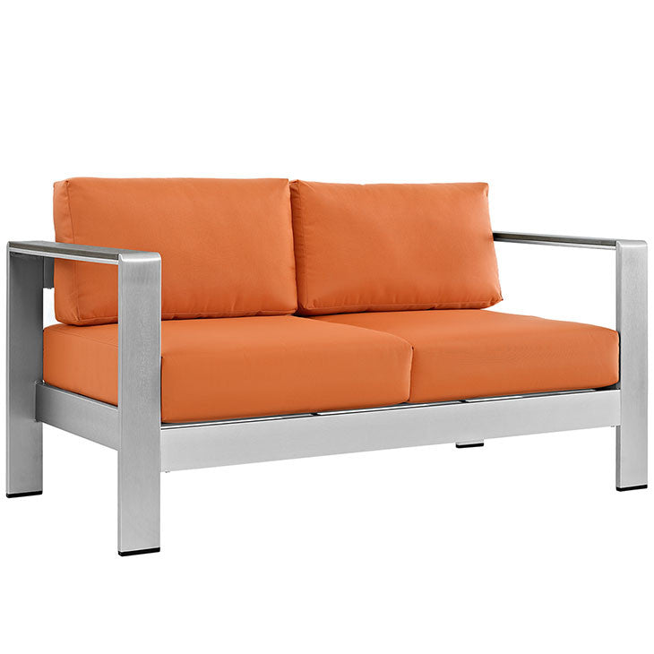 Wharf Outdoor Aluminum Loveseat - living-essentials