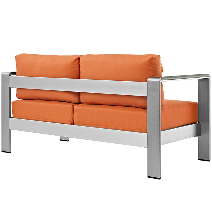 Wharf Outdoor Aluminum Loveseat - living-essentials