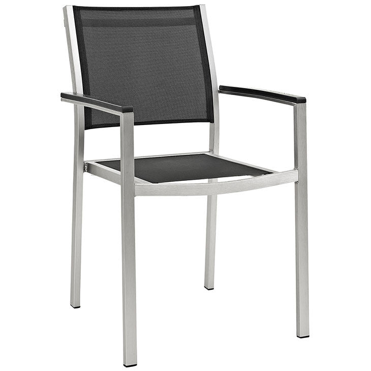 Wharf Outdoor Aluminum Mesh Dining Armchair - living-essentials