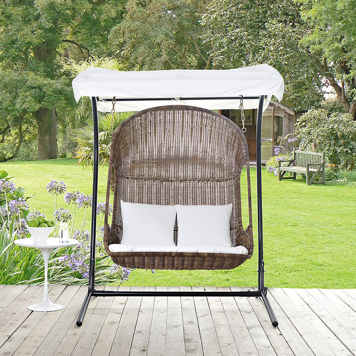 Viewpoint Outdoor Patio Wood Swing Chair - living-essentials