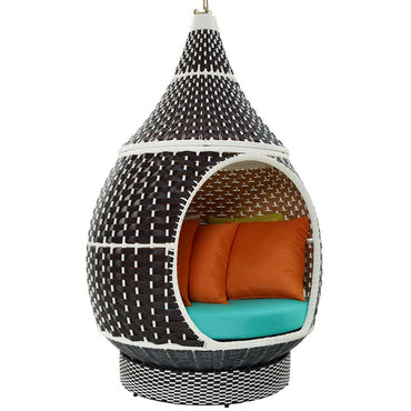 Palace Hanging Outdoor Patio Wicker Rattan Pod - living-essentials
