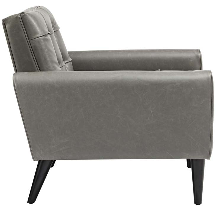 Hunt Upholstered Vinyl Arm Chair - living-essentials