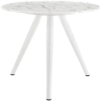 Tulip Style Tripod Base 36" Artificial Marble Dining Table - living-essentials
