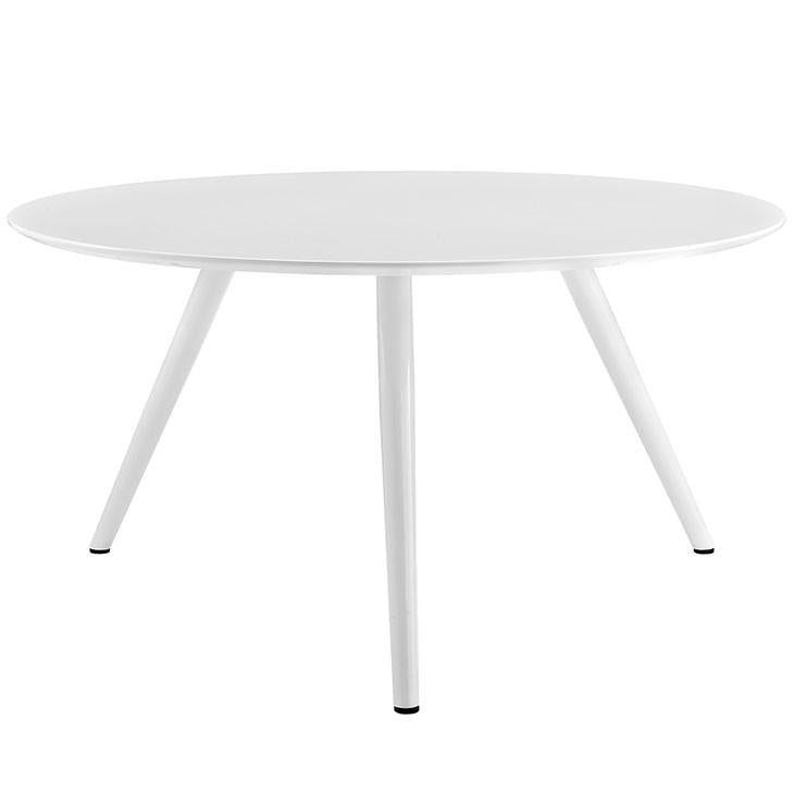 Tulip Style 54" White Wood Dining Table With Tripod Base - living-essentials