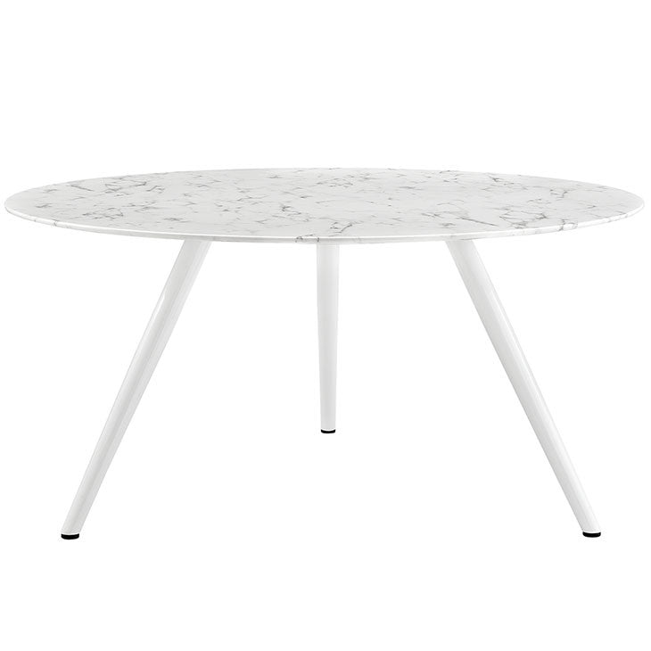 Tulip Style Tripod Base 60" Marble Dining Table - living-essentials