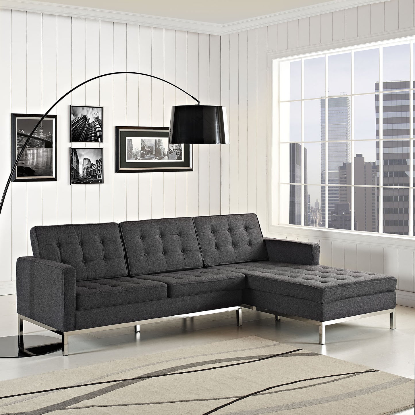 Florence Knoll style Arm Sectional Sofa - living-essentials