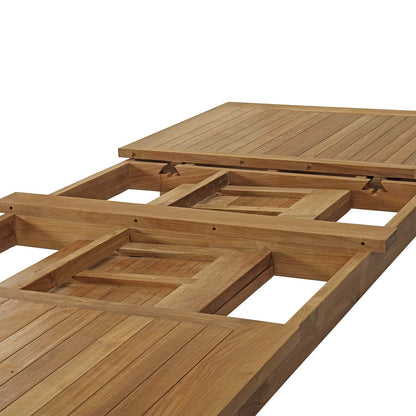 Macy 108.5" Outdoor Patio Teak Dining Table - living-essentials