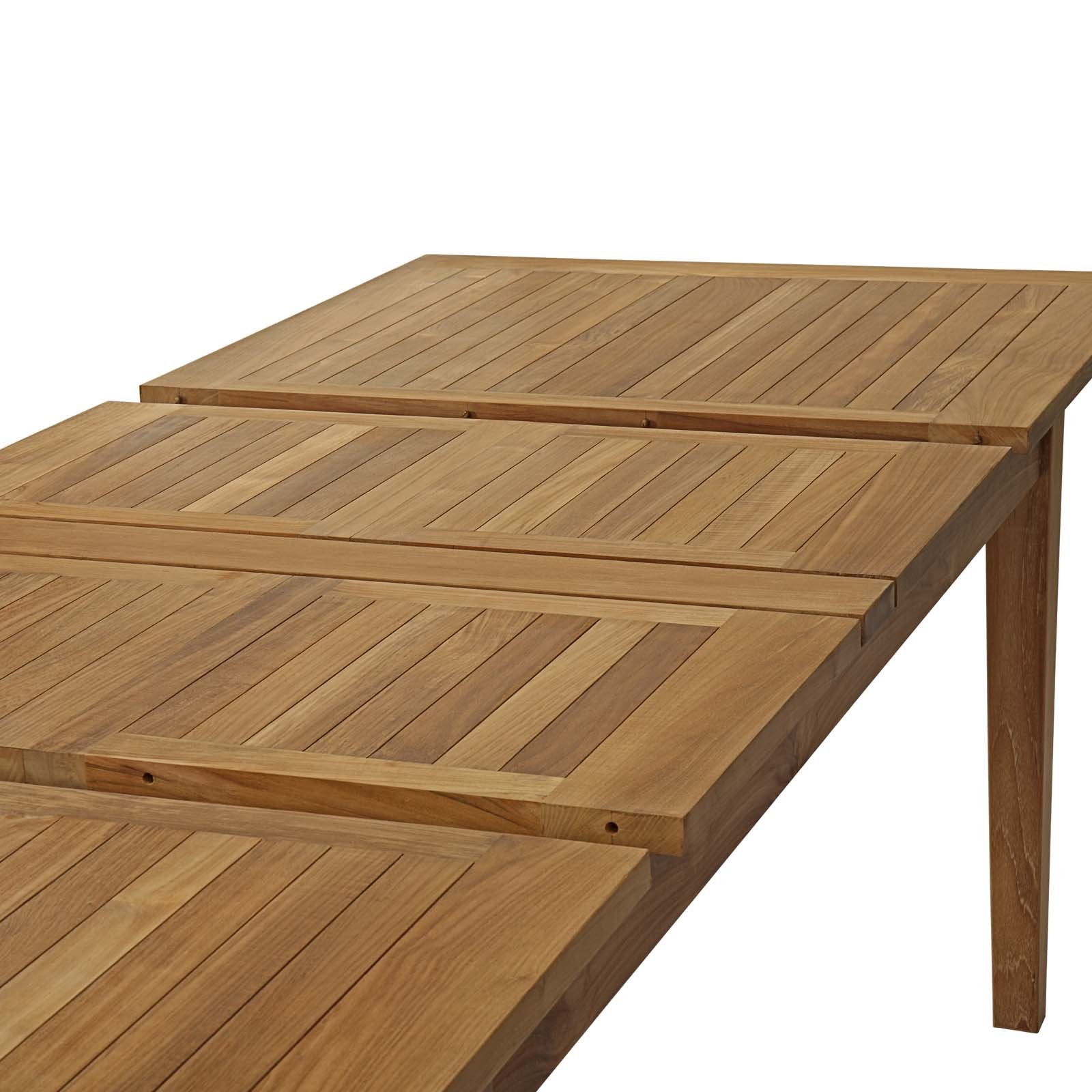 Macy 108.5" Outdoor Patio Teak Dining Table - living-essentials