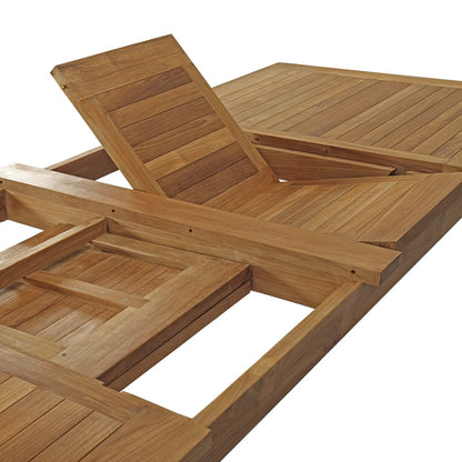 Macy 108.5" Outdoor Patio Teak Dining Table - living-essentials