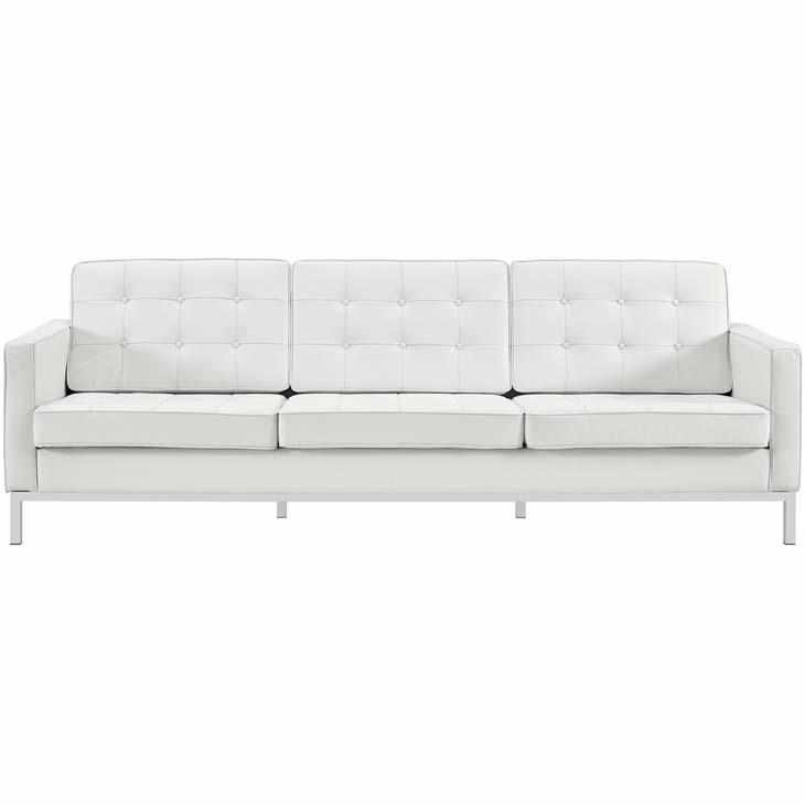 Florence Knoll Style Leather Sofa - living-essentials