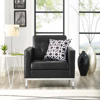Florence Knoll Style Leather Armchair - living-essentials