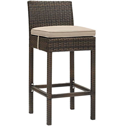 Conduit Outdoor Patio Wicker Rattan Bar Stool - living-essentials
