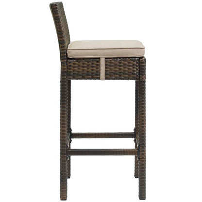 Conduit Outdoor Patio Wicker Rattan Bar Stool - living-essentials
