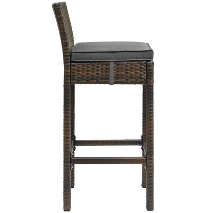 Conduit Outdoor Patio Wicker Rattan Bar Stool - living-essentials
