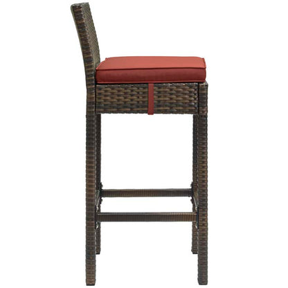 Conduit Outdoor Patio Wicker Rattan Bar Stool - living-essentials