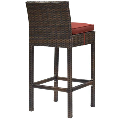 Conduit Outdoor Patio Wicker Rattan Bar Stool - living-essentials